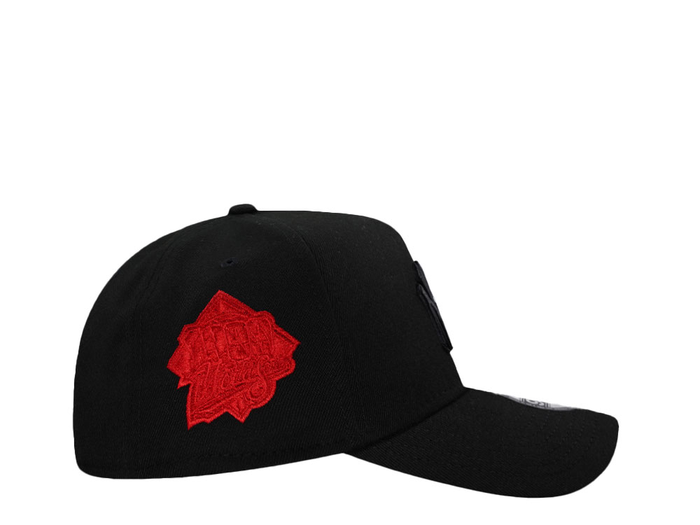New Era New York Yankees World Series 1999 Black Out Red Edition 9Forty A Frame Snapback Casquette