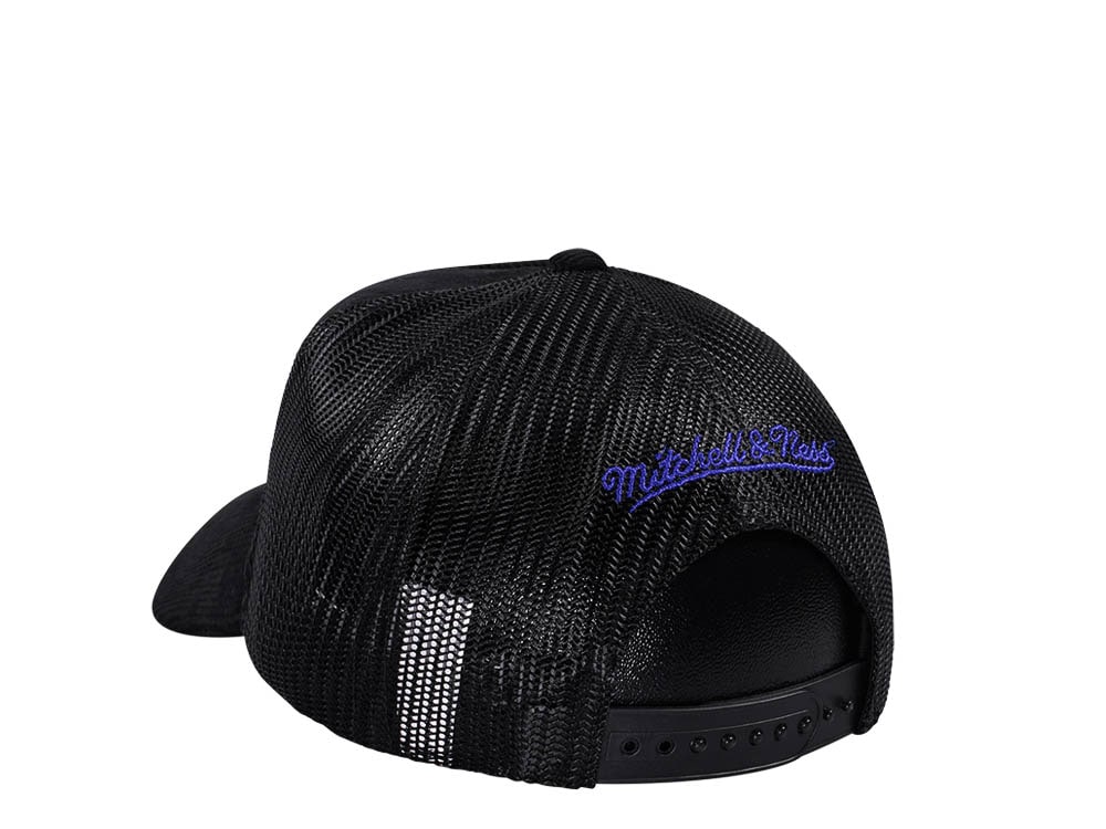 Mitchell & Ness Charlotte Hornets Times up Black Cord Hardwood Classic Trucker Snapback Casquette