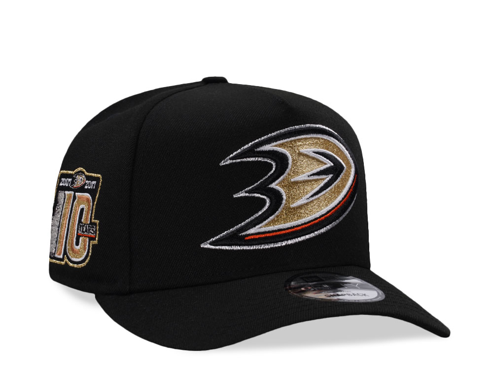 New Era Anaheim Ducks 10th Anniversary Black Prime Edition 9Fifty A Frame Snapback Casquette