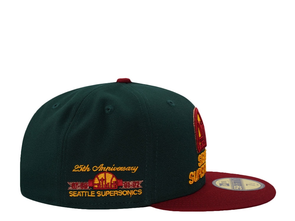 New Era Seattle Supersonics 20th Anniversary Dark Green Two Tone Edition 59Fifty Fitted Casquette