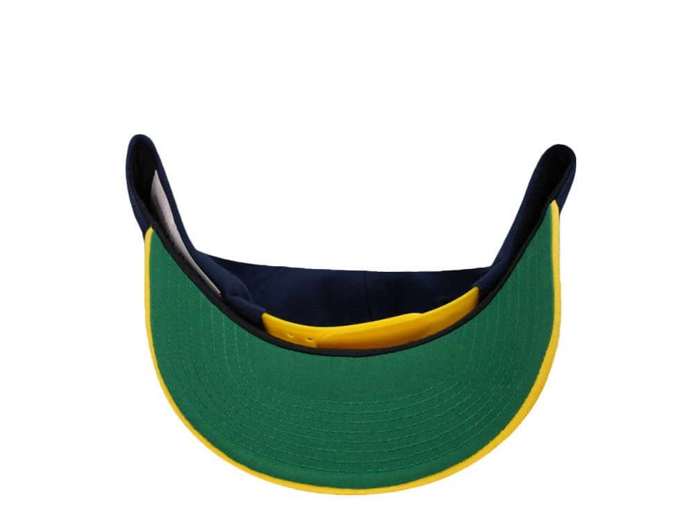 Mitchell & Ness Michigan Wolverines Pro Crown Fit Navy Snapback Casquette