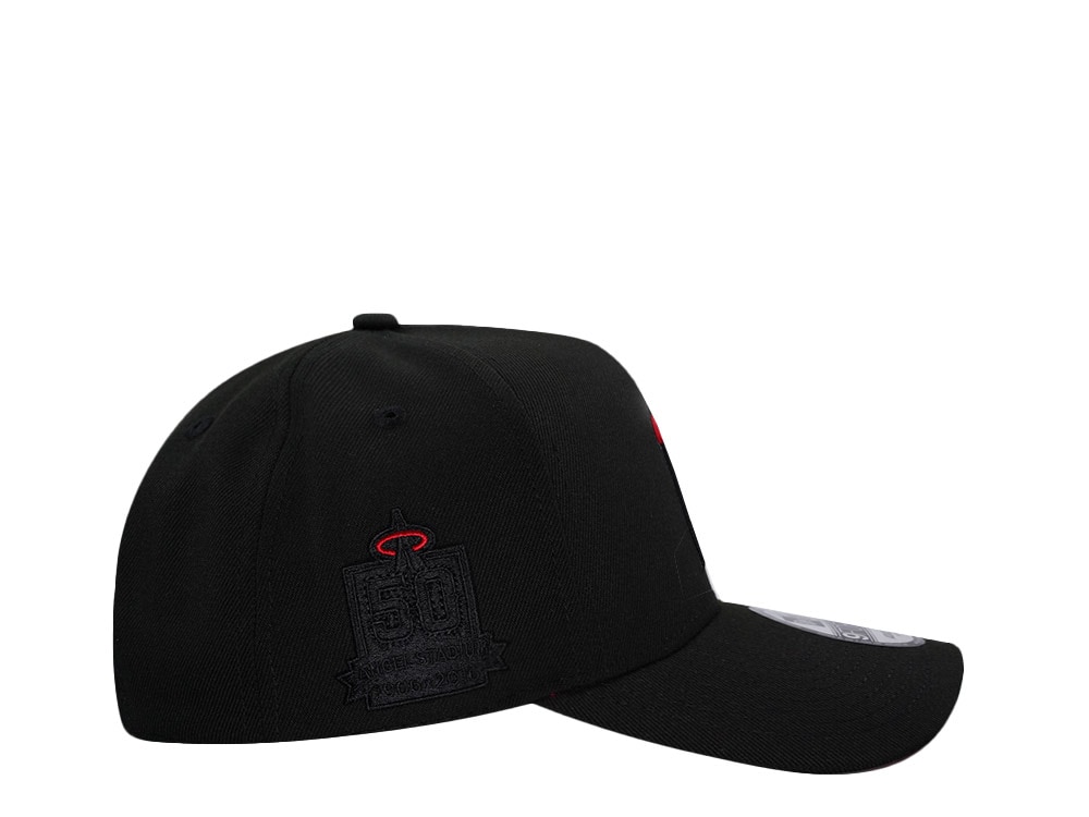 New Era Anaheim Angels 50th Anniversary Black And Red 9Forty A Frame Snapback Casquette