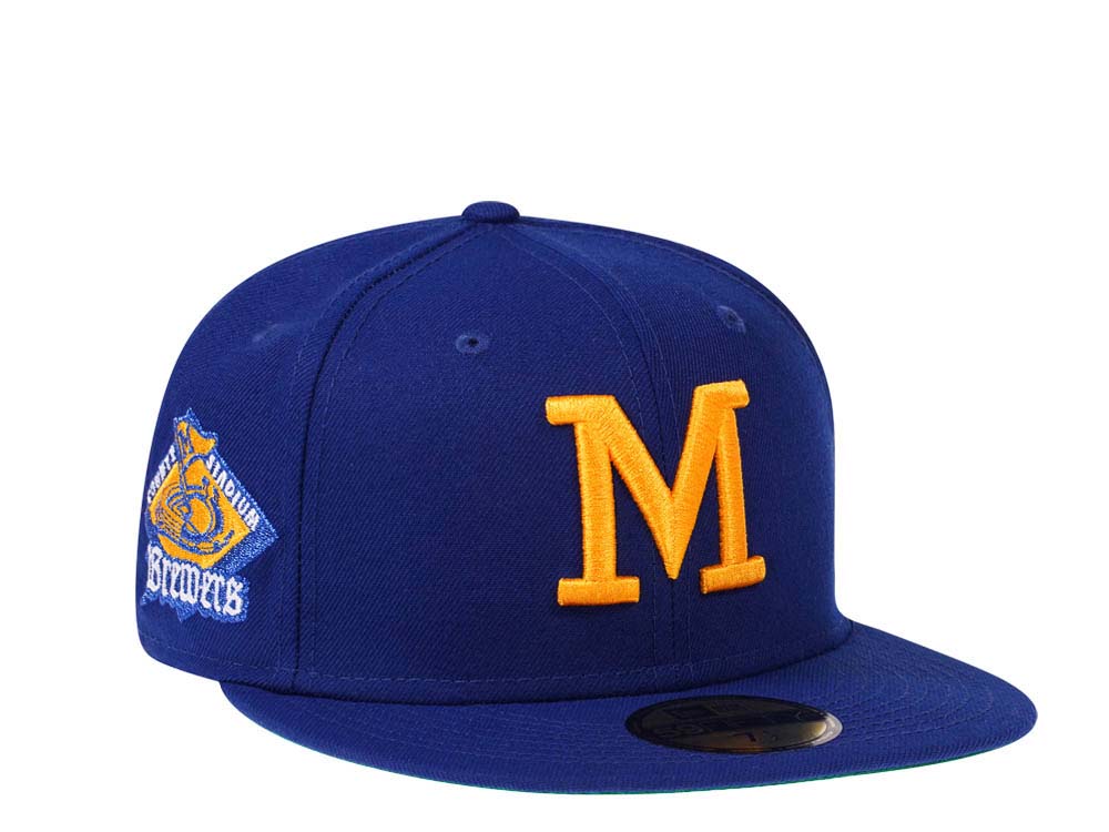 New Era Milwaukee Brewers County Stadium Blue Throwback Edition 59Fifty Fitted Casquette