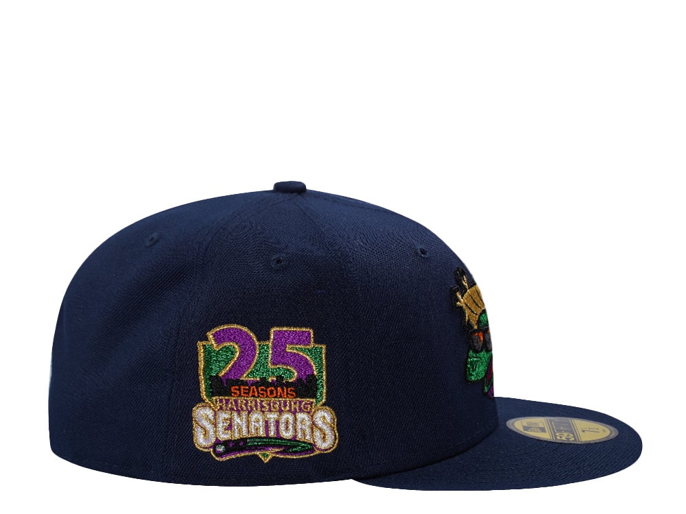 New Era Harrisburg Senators 25th Anniversary Ocean Blue Prime Edition 59Fifty Fitted Casquette