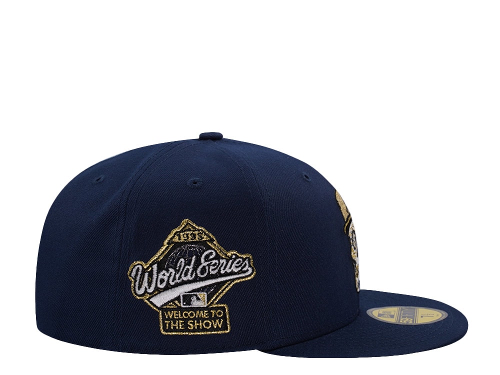 New Era Atlanta Braves World Series 1995 Skull Ocean Blue Prime Edition 59Fifty Fitted Casquette