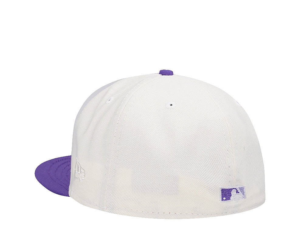 New Era Texas Rangers All Star Game 1995 Cream Purple Two Tone Edition 59Fifty Fitted Casquette