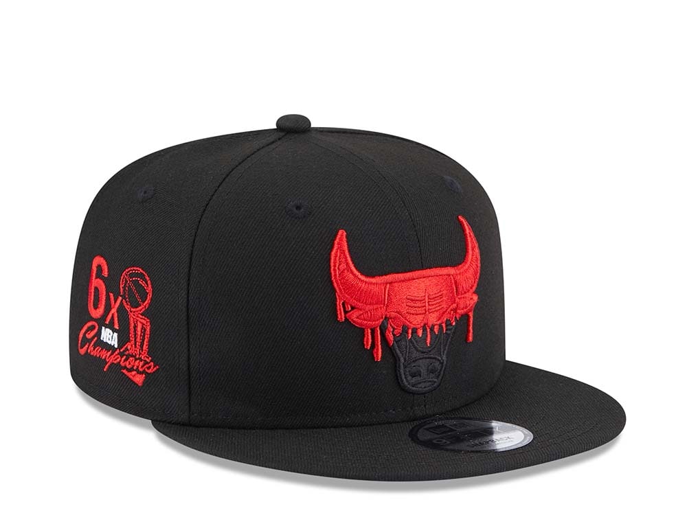 New Era Chicago Bulls Team Drip 6x Champions Black Edition 9Fifty Snapback Casquette