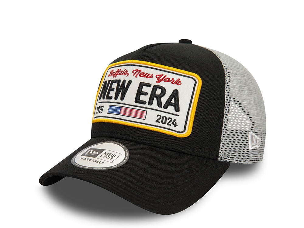 New Era Buffalo New York Black Trucker A Frame Snapback Casquette