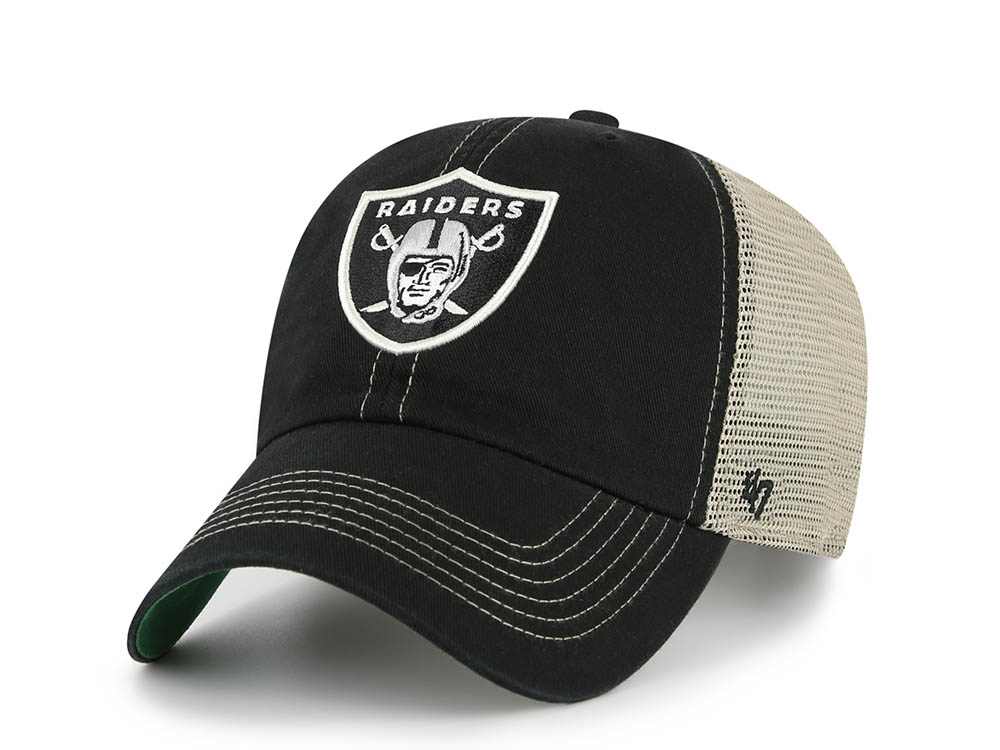 47 Brand Las Vegas Raiders Trawler Black Edition Clean Up Trucker Snapback Casquette