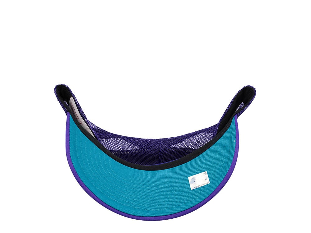 Mitchell & Ness Charlotte Hornets Purple Billboard Trucker Snapback Casquette