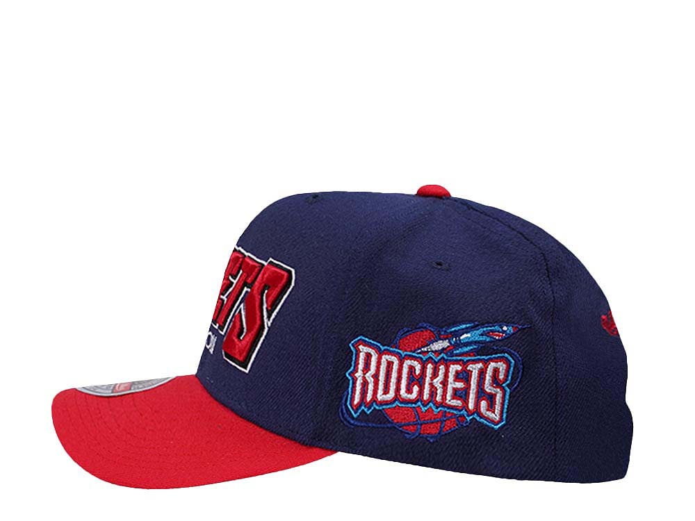 Mitchell & Ness Houston Rockets Shredder Stretch Hardwood Classic Red Flex Snapback Casquette