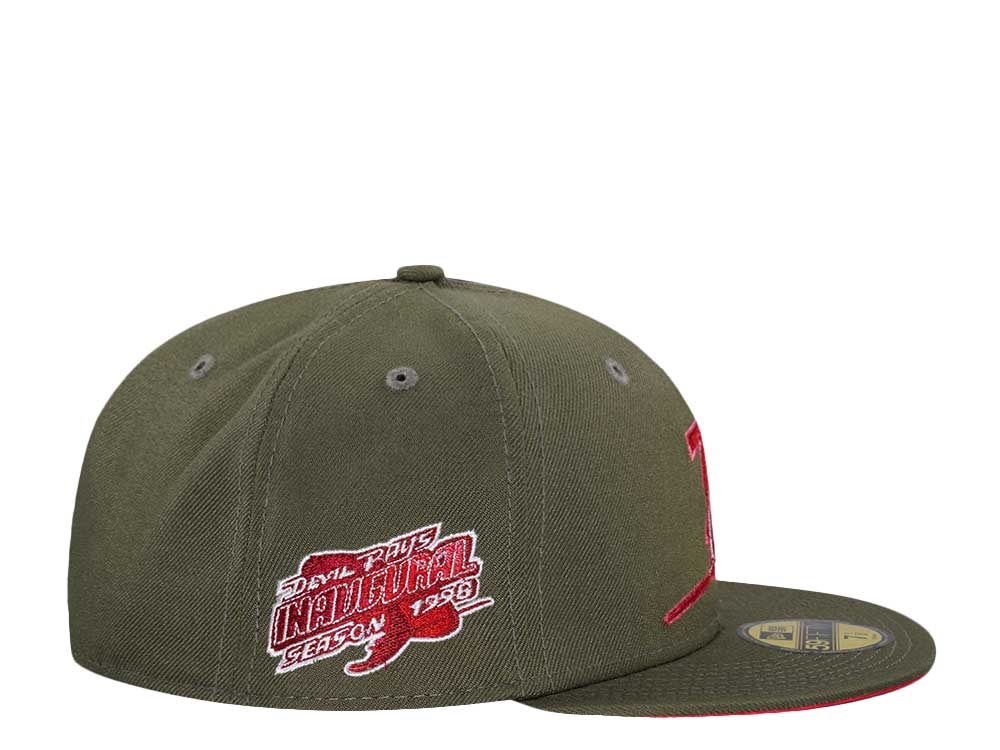 New Era Tampa Bay Rays Devil Inaugural Season 1998 Olive Lava Two Tone Edition 59Fifty Fitted Casquette