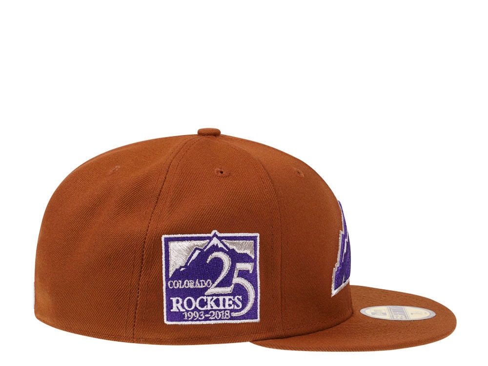 New Era Colorado Rockies 25th Anniversary Bourbon and Suede  Edition 59Fifty Fitted Casquette