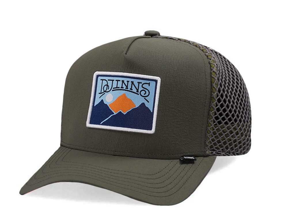 Djinns HFT Olive Big Net Mountain Trucker Snapback Casquette