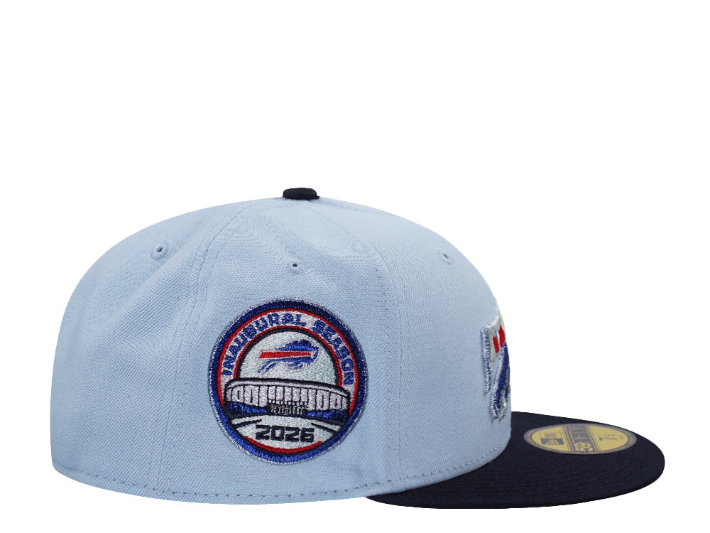 New Era Buffalo Bills Inaugural Season Metallic Glacier Blue Two Tone Edition 59Fifty Fitted Casquette
