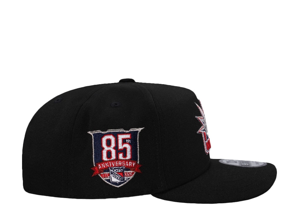 New Era New York Rangers 85th Anniversary Black Prime Edition 9Fifty A Frame Snapback Casquette