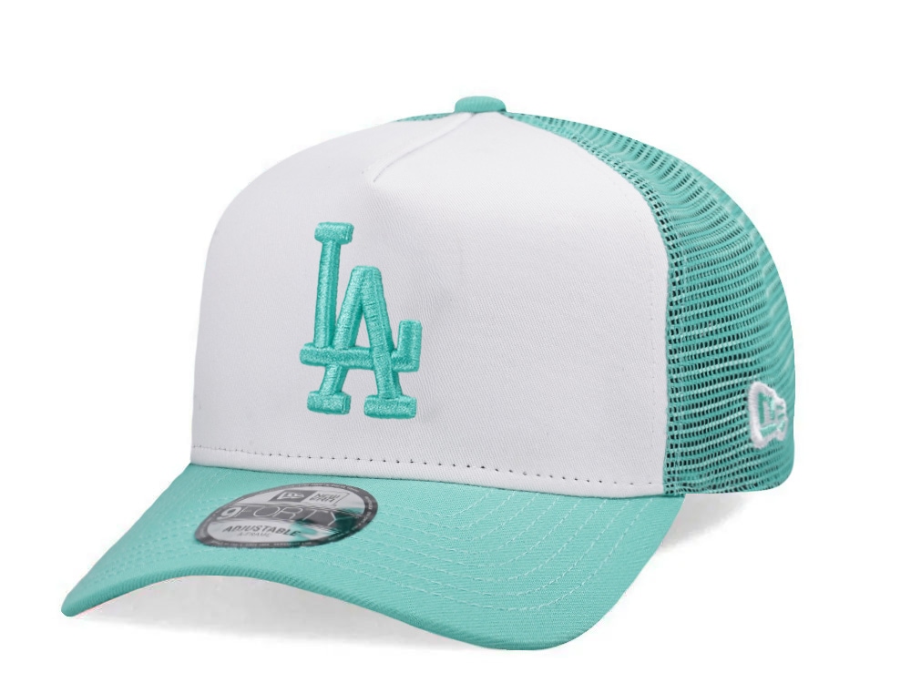New Era Los Angeles Dodgers Mint White Two Tone Edition 9Forty A Frame Trucker Snapback Casquette