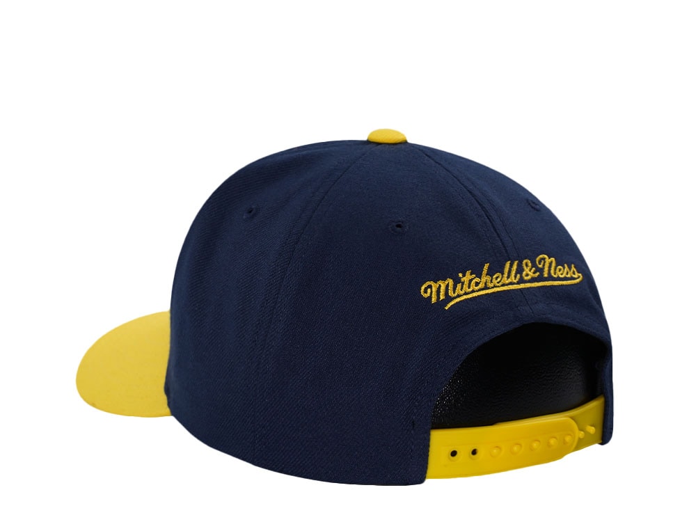 Mitchell & Ness Michigan Wolverines Pro Crown Fit Navy Snapback Casquette