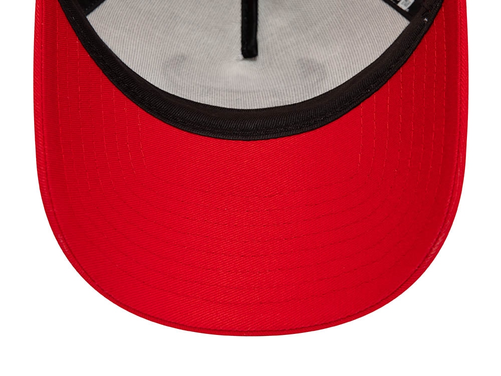New Era Chicago Bulls Team Colour Block Red 9Forty A Frame Trucker Snapback Casquette