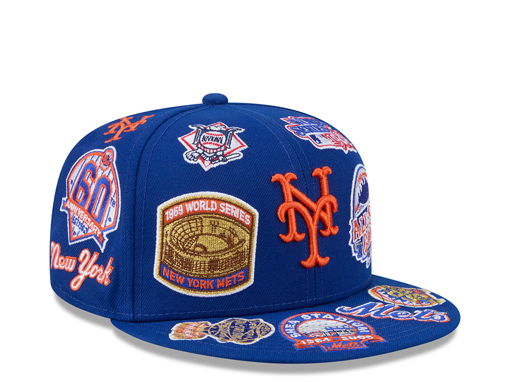 New Era New York Mets All Over Blue Edition 59Fifty Fitted Casquette
