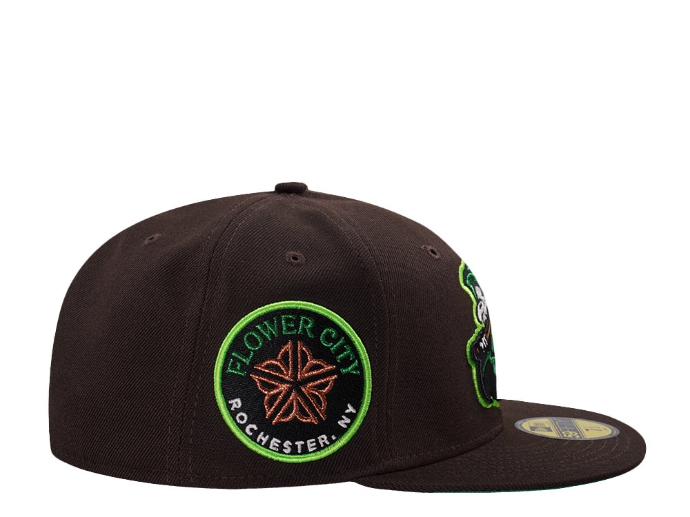 New Era Rochester Red Wings Flower City Burnt Wood Glow in the Dark Horror Edition 59Fifty Fitted Casquette