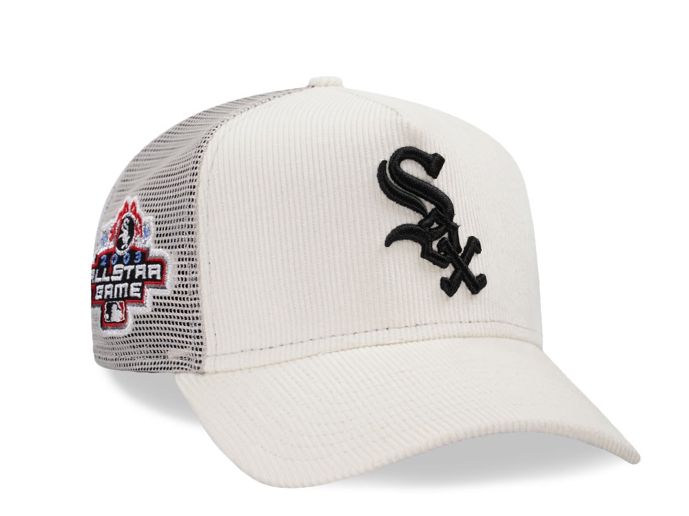 New Era Chicago White Sox All Star Game 2003 Chrome Corduroy Prime Trucker 9Forty A Frame Snapback Casquette