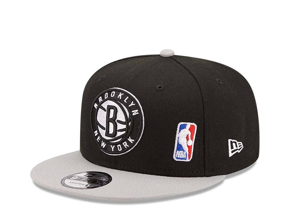 New Era Brooklyn Nets Team Arch Gray and Black 9Fifty Snapback Casquette