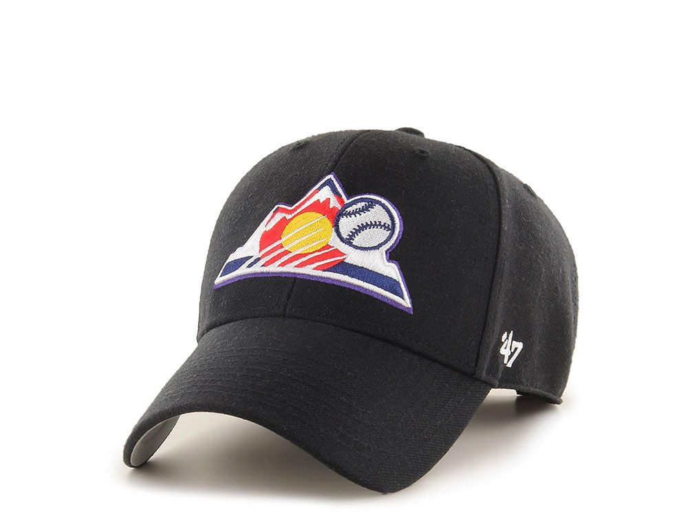 47Brand Colorado Rockies Black Classic Strapback Casquette