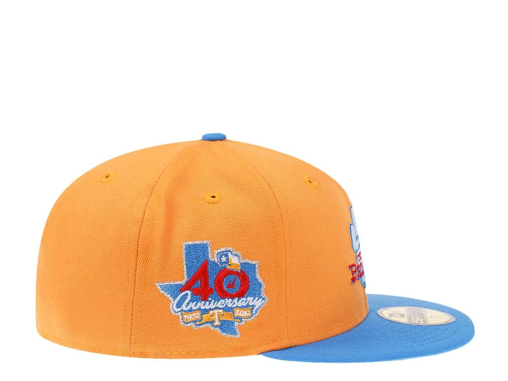 New Era Texas Rangers Khaki 40th Anniversary Iced Mango Two Tone Prime Edition 59Fifty Fitted Casquette