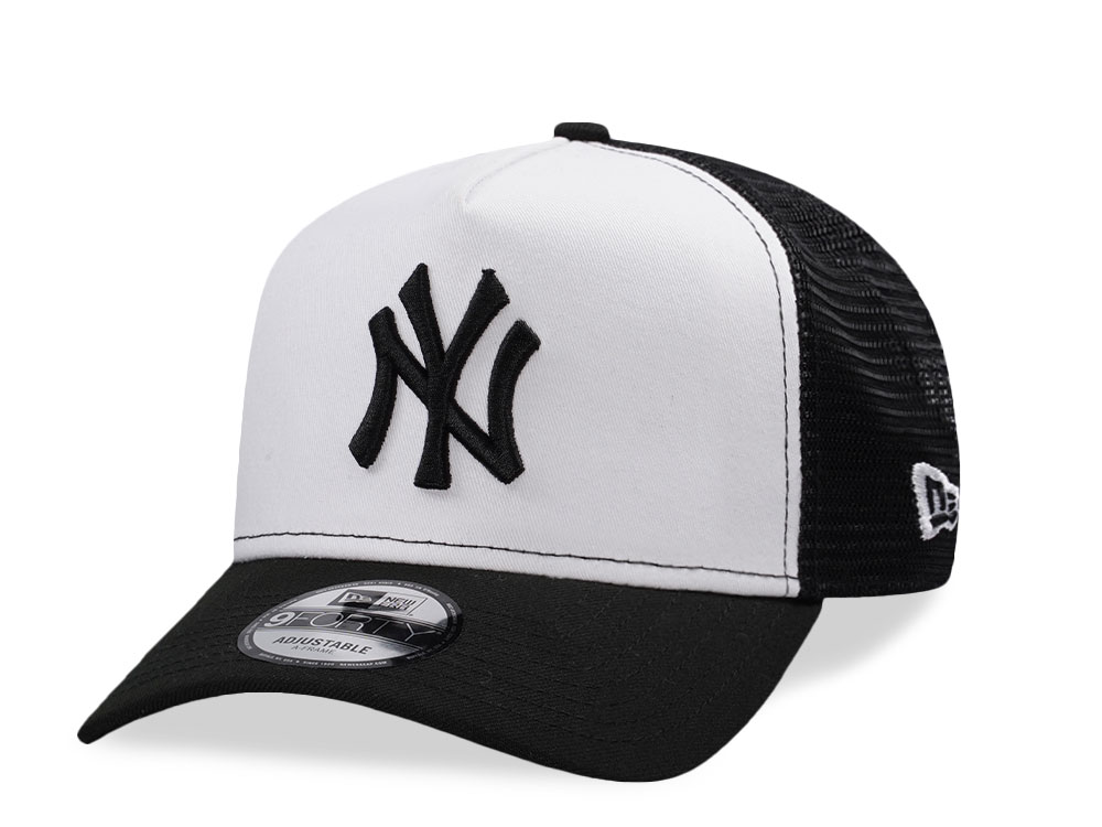 New Era New York Yankees White Classic Edition 9Forty A Frame Trucker Snapback Casquette