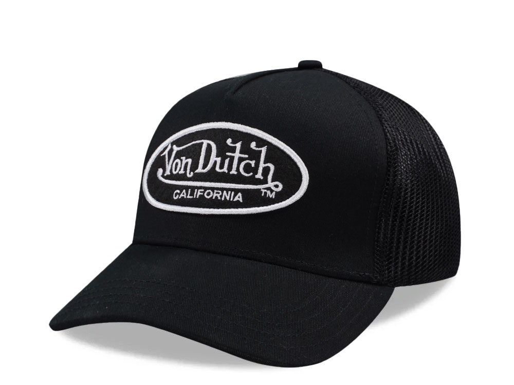 Von Dutch Oval Patch Black Trucker Snapback Casquette