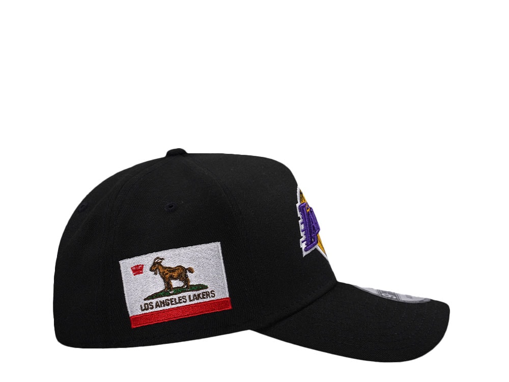 New Era Los Angeles Lakers Goat Flag Black Edition 9Forty A Frame Snapback Casquette
