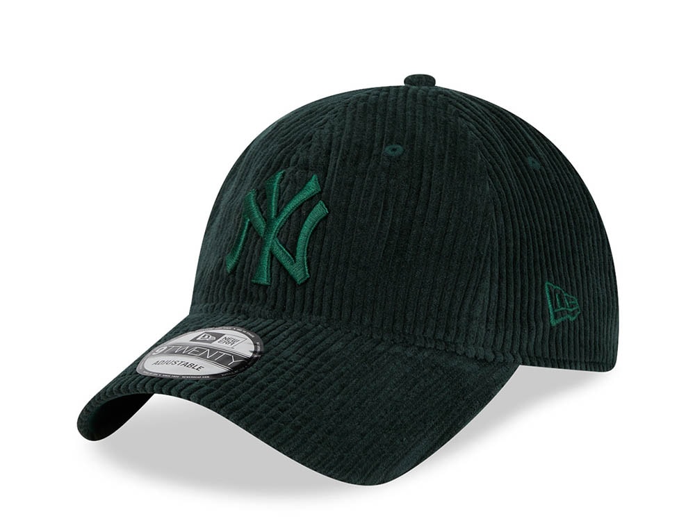 New Era New York Yankees Wide Cord Dark Green 9Forty Strapback Casquette