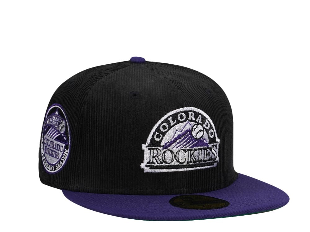 New Era Colorado Rockies 10th Anniversary Throwback Two Tone Corduroy Edition 59Fifty Fitted Casquette
