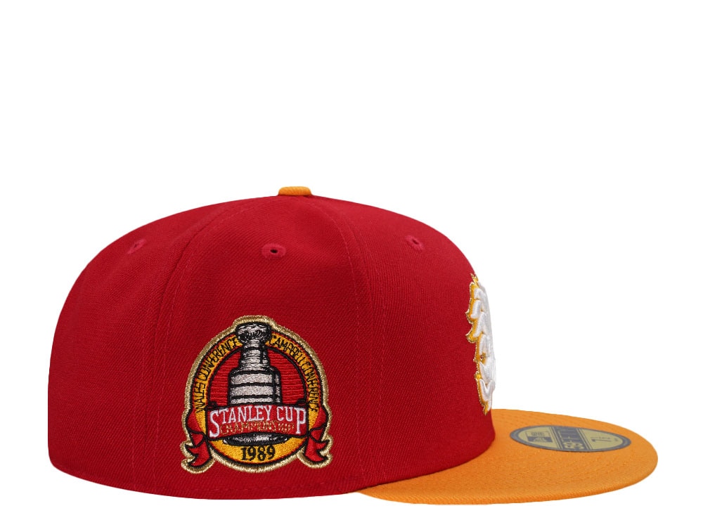 New Era Calgary Flames Stanley Cup  Champions 1989 Red Two Tone Edition 59Fifty Fitted Casquette