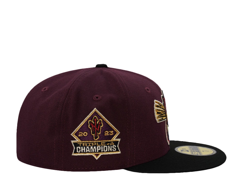 New Era Norfolk Tides Triple A Champions 2023 Maroon Two Tone Edition 59Fifty Fitted Casquette