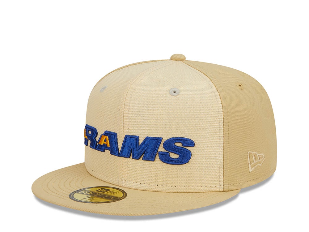 New Era Los Angeles Rams Pro Bowl Honolulu 1987 Raffia Front Vegas Gold Edition 59Fifty Fitted Casquette
