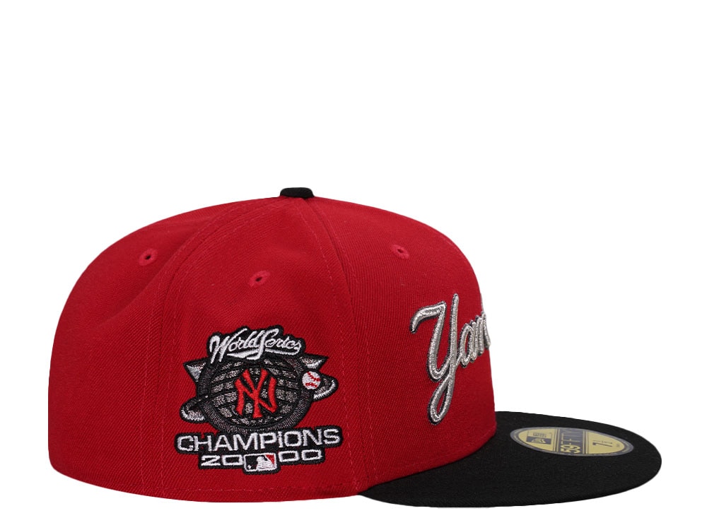 New Era New York Yankees World Series 2000 Champions Scarlet Two Tone Edition 59Fifty Fitted Casquette