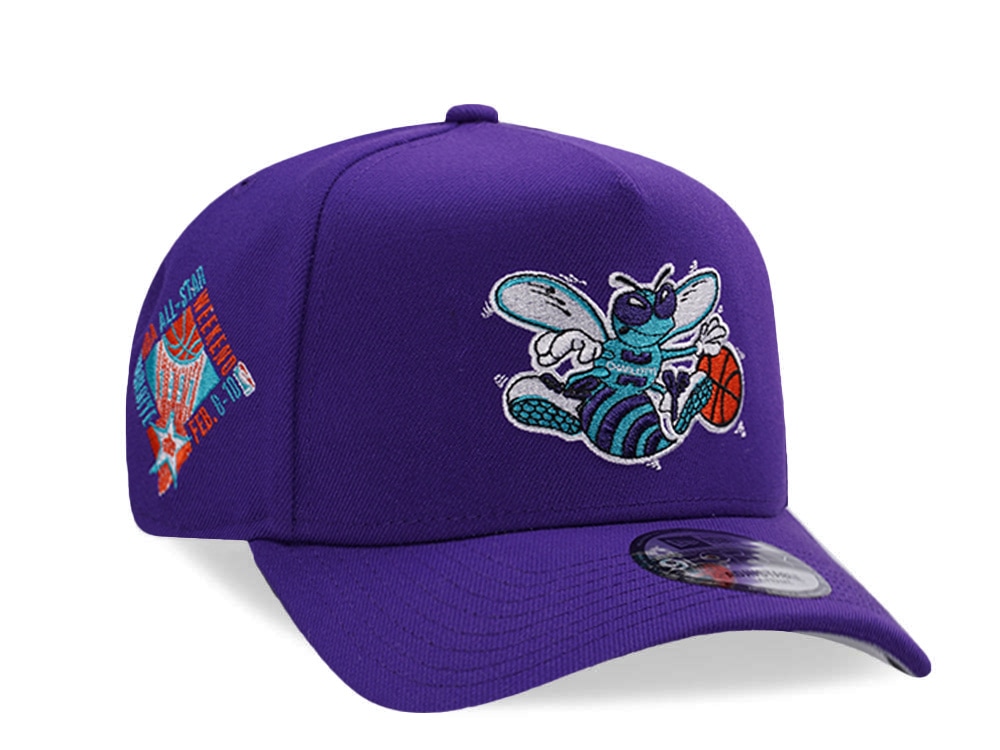 New Era Charlotte Hornets All Star Game 1991 Purple Prime Edition 9Forty A Frame Snapback Casquette
