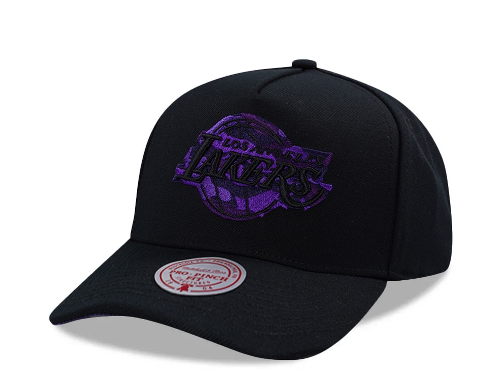 Mitchell & Ness Los Angeles Lakers 404 Club Camo Black Edition Pro Pinch Fit Snapback Casquette
