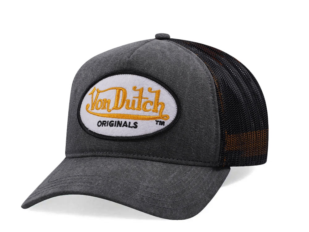 Von Dutch Oval Patch Dark Gray Trucker Snapback Casquette