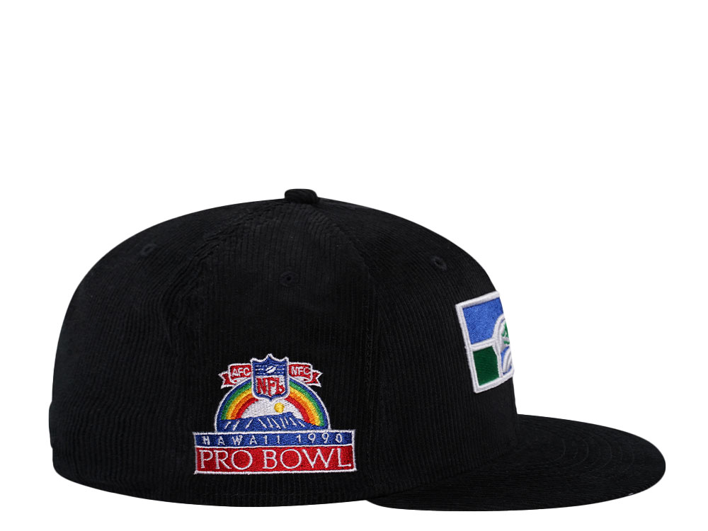 New Era Seattle Seahawks Pro Bowl 1990 Black Corduroy Edition 59Fifty Fitted Casquette