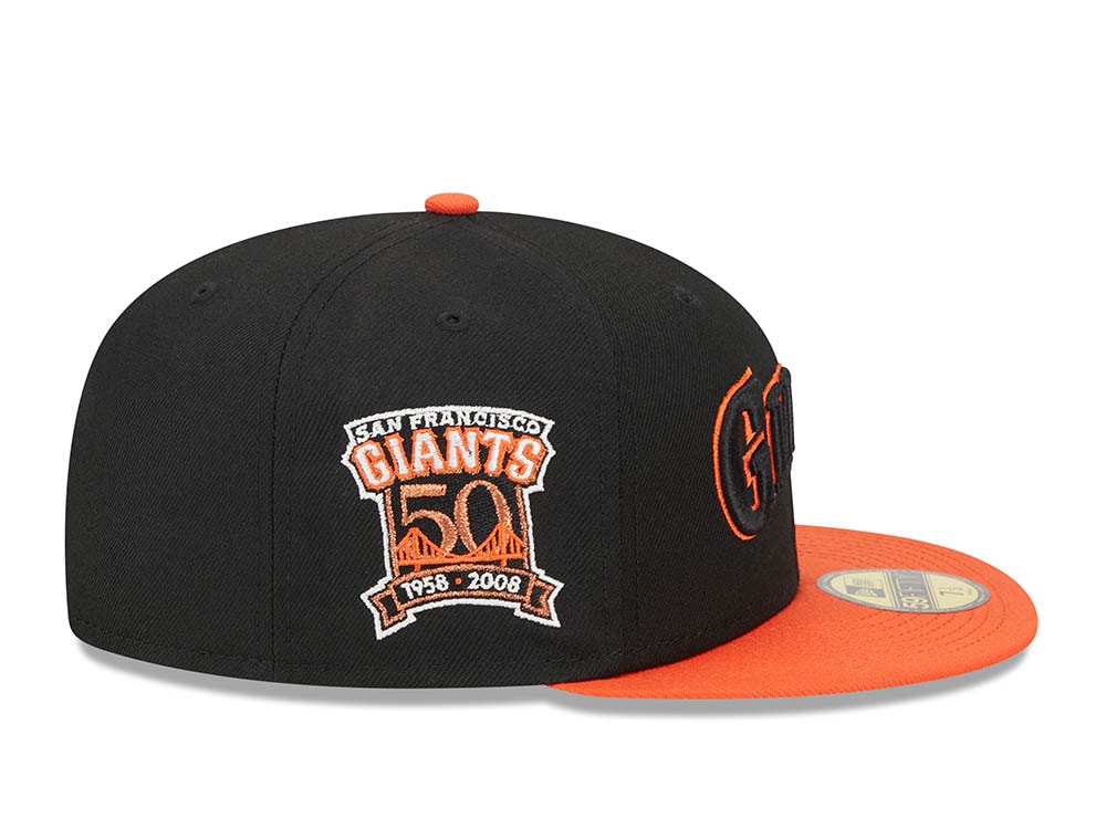 New Era San Francisco Giants 50th Anniversary Retro Script Two Tone Edition 59Fifty Fitted Casquette