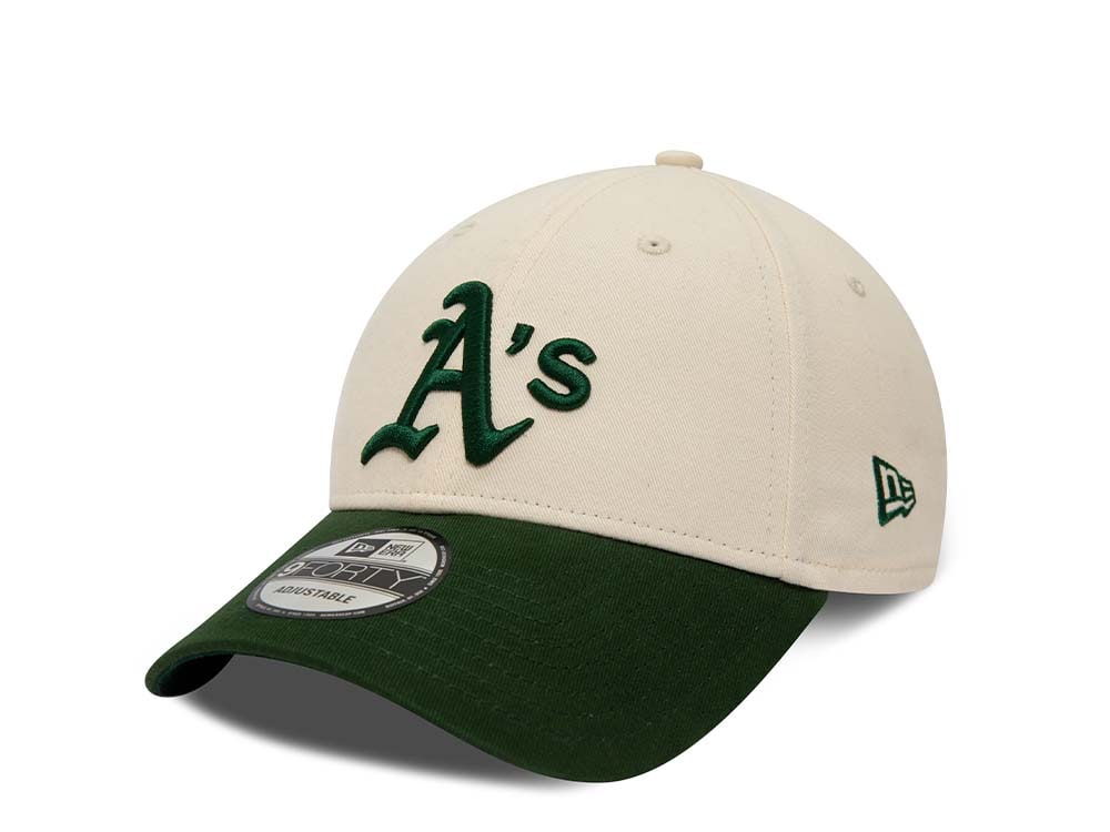 New Era Oakland Athletics Cream Two Tone Edition 9Forty Strapback Casquette