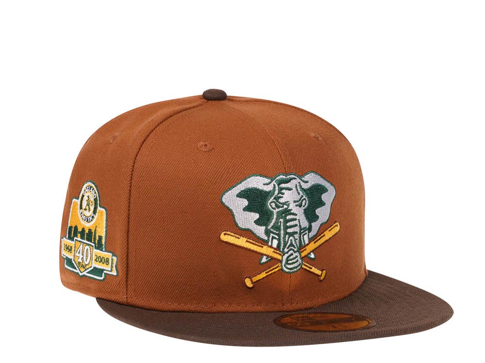 New Era Oakland Athletics 40th Anniversary Bourbon and Suede Edition 59Fifty Fitted Casquette