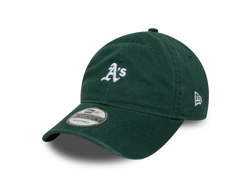 New Era Oakland Athletics Mini Logo Washed Dark Green 9Twenty Strapback Casquette