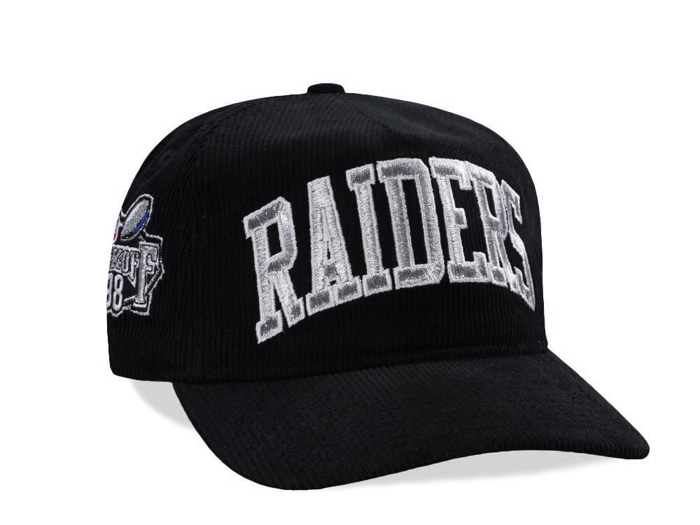 New Era Las Vegas Raiders Kickoff 1998 Black Corduroy Edition 19Twenty Snapback Casquette