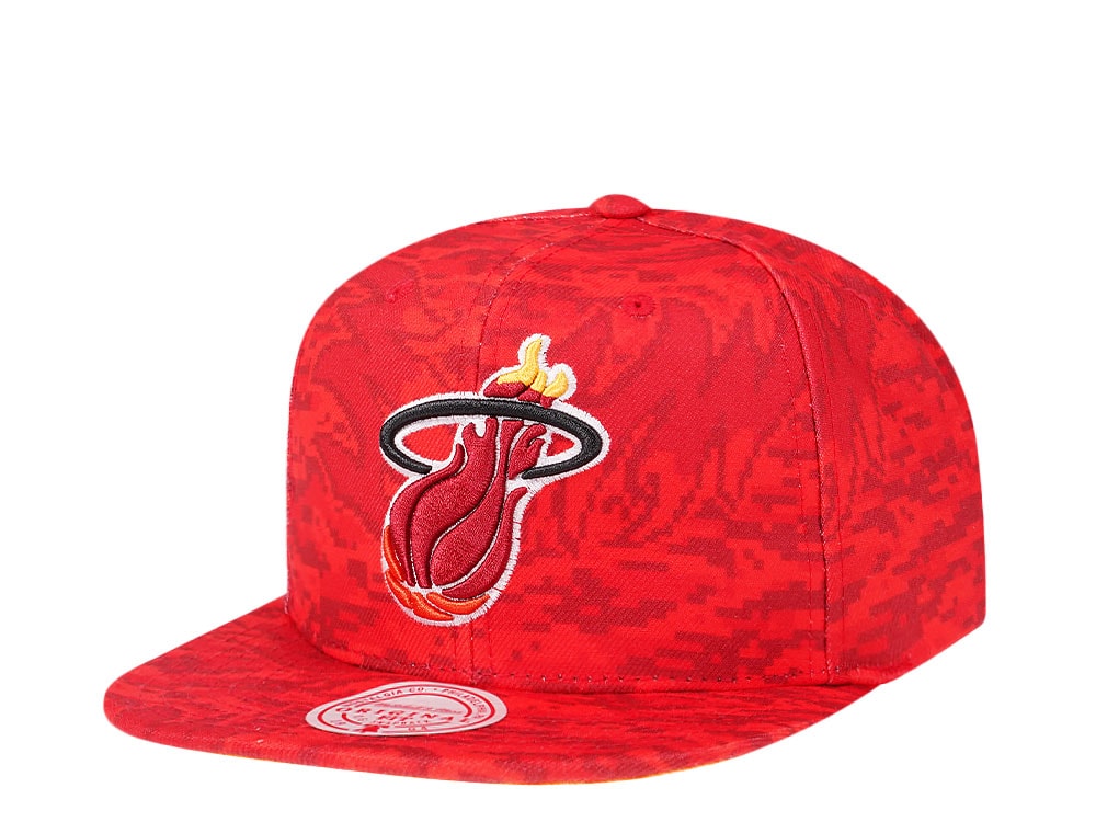 Mitchell & Ness Miami Heat NBA Team Digi Camo Hardwood Classic Snapback Casquette