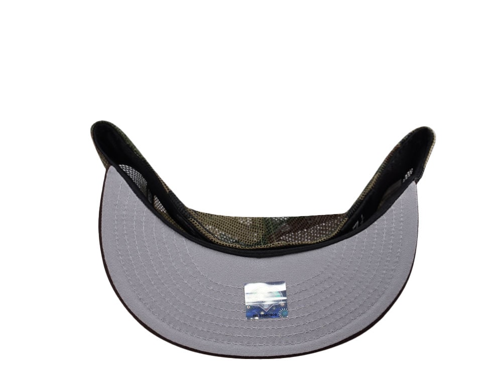 New Era Las Vegas Aviators 40th Anniversary Burnt Wood Prime Edition 59Fifty Trucker Fitted Casquette