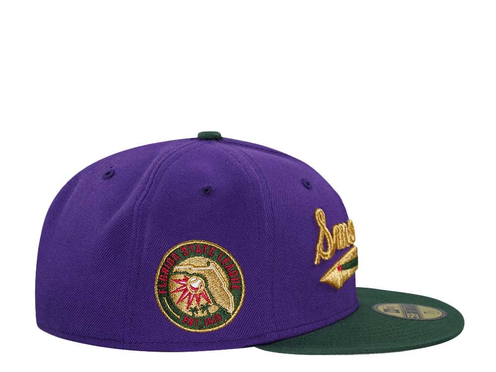 New Era Tampa Smokers Purple Gold Two Tone Edition 59Fifty Fitted Casquette
